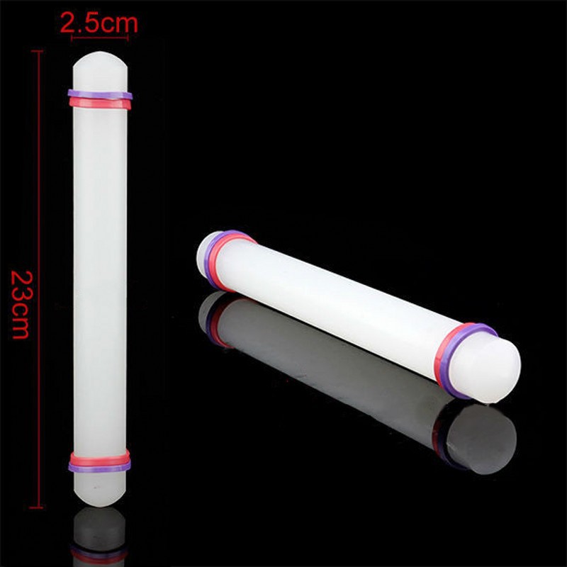 Aomily DIY 23cm Non Stick Rolling Pin Roller Fondant Cake Baking Dough Pizza Tools Discs Home KItchen Baking Pastry Tool