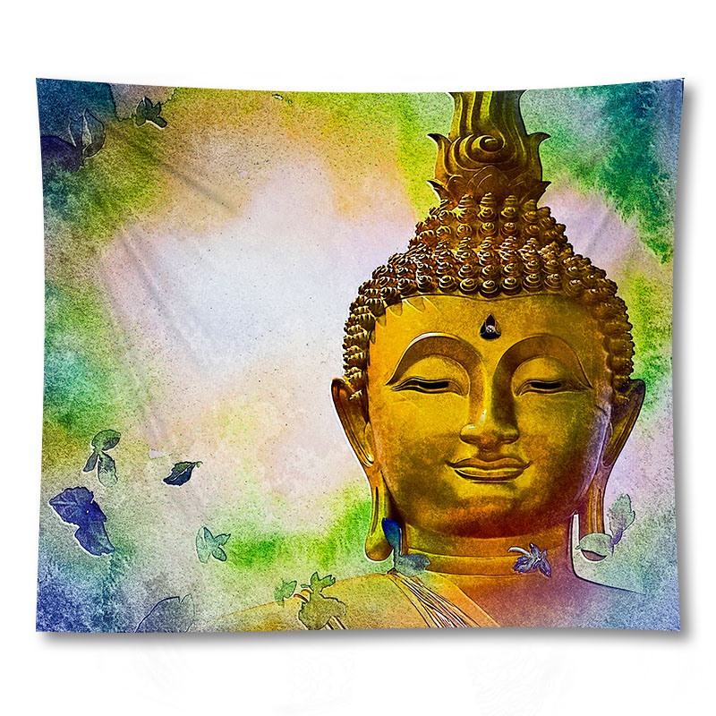 Buddha Tapestry Wall Hanging Square Beach Blanket Mandala Tablecloth Ganesha Walls Hang Tapestries Home Textile