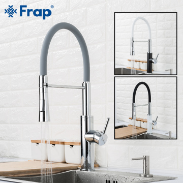 FRAP kitchen faucet 2 function spout kitchen mixer faucet pull out water taps cold and hot water sink faucet grifo cocina