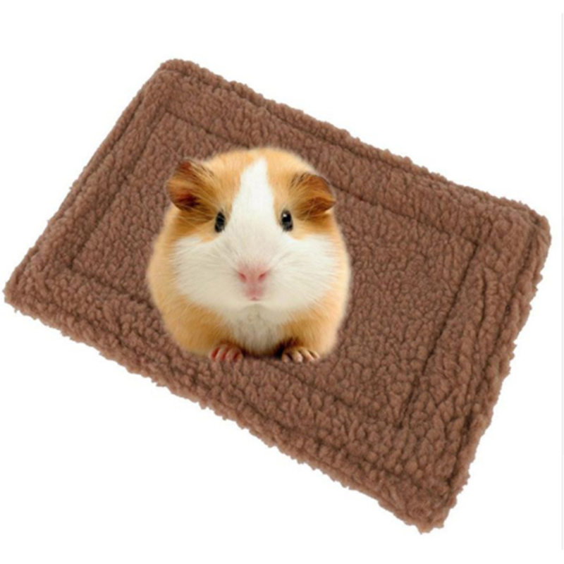 Winter Warm Hamster Bed Soft Wool Ferret Rat Guinea Pig Sleeping Pad Round Mat Squirrel Rabbit Small Animal Cage Pet Products