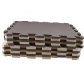 10 Piece Eva Foam Puzzle Exercise Mat Interlocking Floor Tiles Brown+beige
