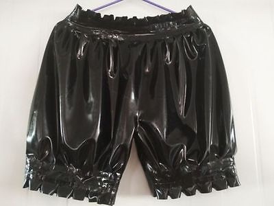 100% Latex Rubber Handsome Black Man Brief Short Underwear With lace XXS-XXL