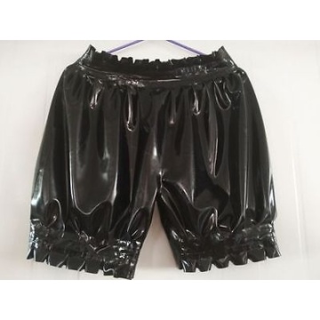 100% Latex Rubber Handsome Black Man Brief Short Underwear With lace XXS-XXL