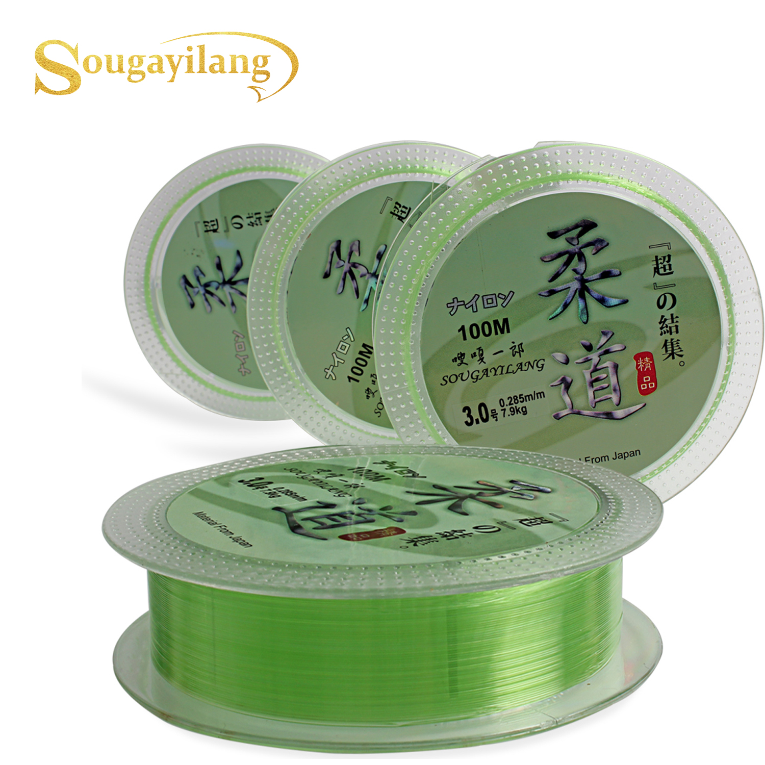 Sougayilang 100m Nylon Fluorocarbon Fishing Line 0.6#-7# Saltwater Freshwater Leader Wire Fishing Cord Accessories Fishing Line