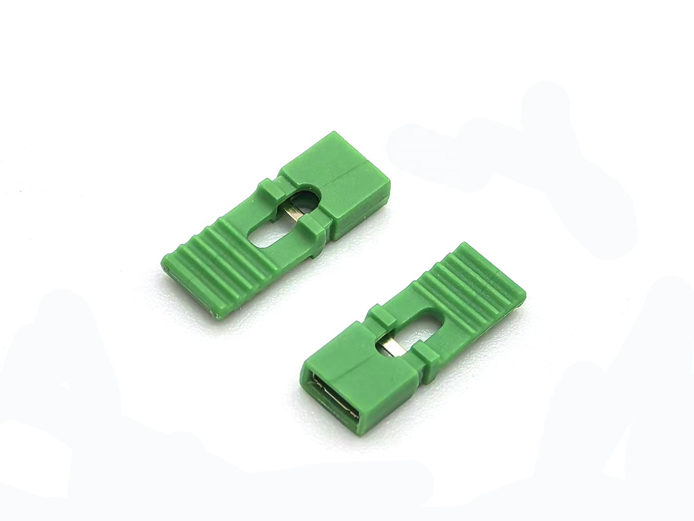 2.54mm Pitch Mini Jumper Bronze Half Gold Green OPEN Type H:13.5mm 1*2P