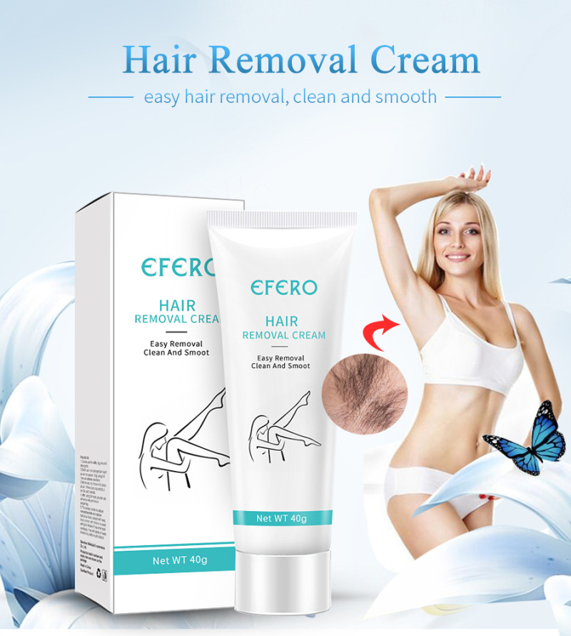 EFERO Painless Hair Removal Cream Depilatory Shaving Hair Removal Cream Painless Effective Removal Armpit Hair Whitening TSLM1