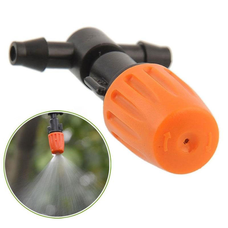 10pcs/lot Garden Mist Cooling System Sprayers Micro Sprinkler Head Single Nozzle Water Spray Set Mist Humidification Set