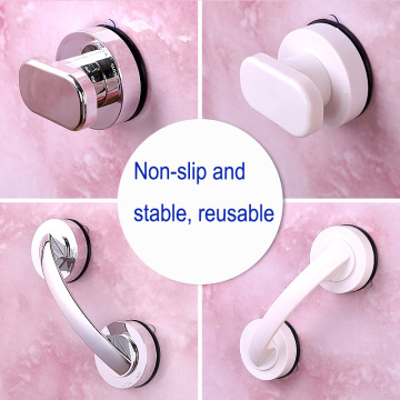 No Drilling Shower Handle Offers Safe Grip with Suction Cup for Safety Grab in Bathroom Bathtub Glass Door Anti-slip Handrail