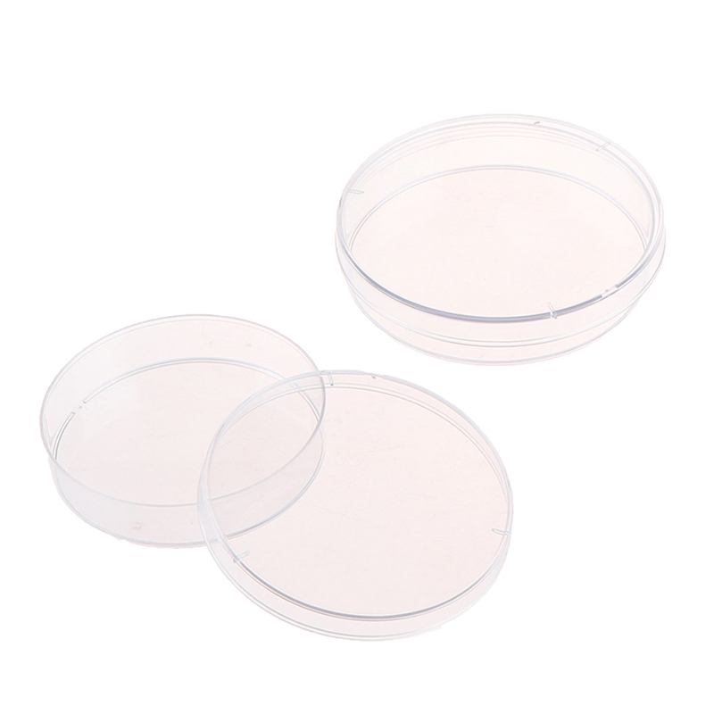 Hot 10Pcs 55mm Polystyrene Sterile Petri Dishes Bacteria Culture Dish for Laboratory Medical Biological Scientific Lab Supplies