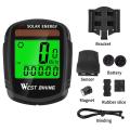 Durable Solar Energy Bicycle Computer Multi-Function Solar Energy MTB Bike Computer Bicycle Wireless Backlight Odometer