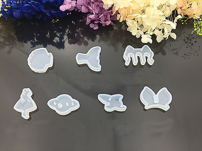 1 piece Clear Silicone DIY music folder shell fish tail ornaments Pendant Mold Mould Handmade Jewelry Making Tools