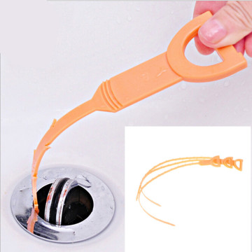 Bathroom Floor Hair Cleaner Sewer Filter Drain Cleaners Kitchen Sink Drian Filter Strainer Bathtub Cleaning Hook Tool Orange