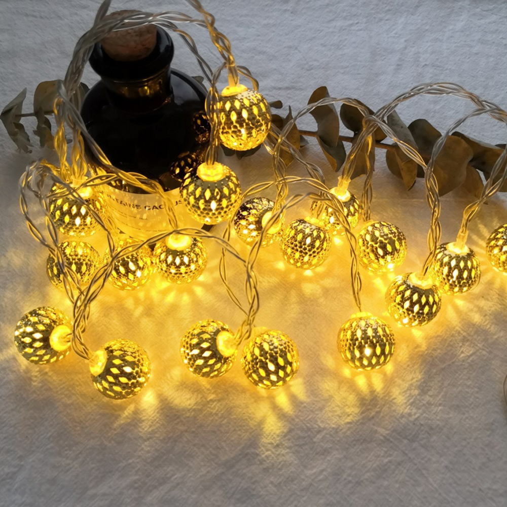 3M 6M Ball LED Light String Battery Powered Christmas Garland Fairy Lights Bedroom Decoration for Home Holiday Party Wedding