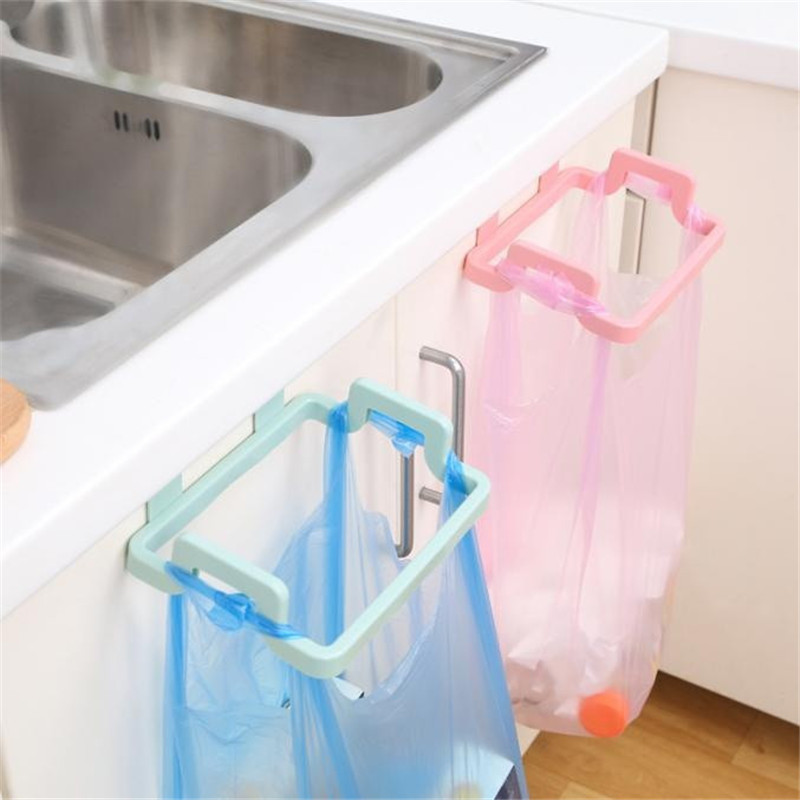 trash can Kitchen Trash Bag Holder Incognito Cabinets Plastic Garbage Bag Towel Rubbish Rack Hanging мусорное ведро #25