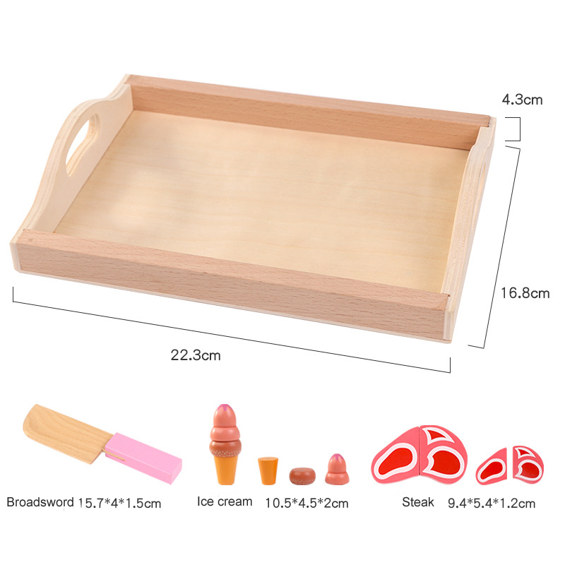 Children Kitchen Toys Montessori Cut Fruits Vegetables Toys Wooden Classic Game Simulation Pretend Play House Educational Toy