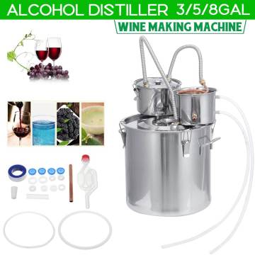 12L/20L/30L Efficient Distiller Moonshine Alcohol Stainless Copper DIY Home Brewing Kit Water Wine Essential Oil Brewing Kit