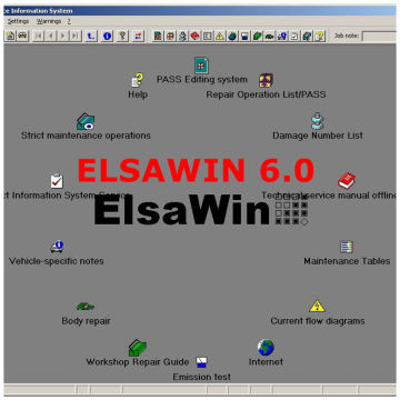 2019 Top Selling ElsaWin 6.0V Work for v-w For Audi Auto Repair Software Data ELSAWIN V6.0 Latest Version Free Shipping