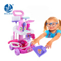 New Product Pretend Play Kids Cleaning Set Plastic Toy Cleaning Trolley with Vacuum Cleaner Toy