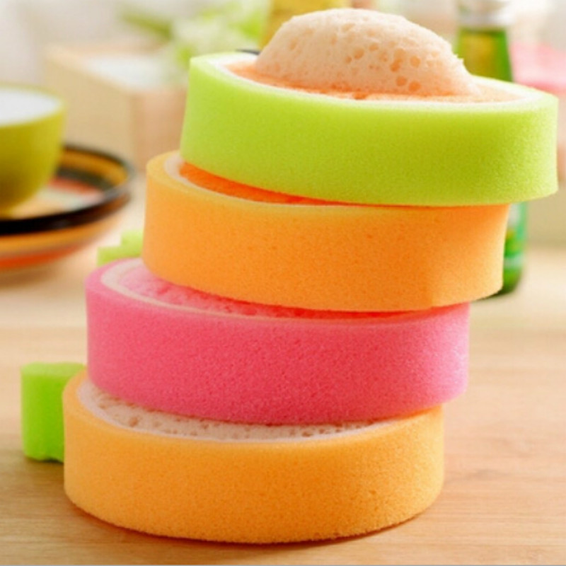 Funny Dish sponge 3D fruit strong Clean cloth cotton washing dishes scouring pad household Kitchen Tool Cleaning Supplies