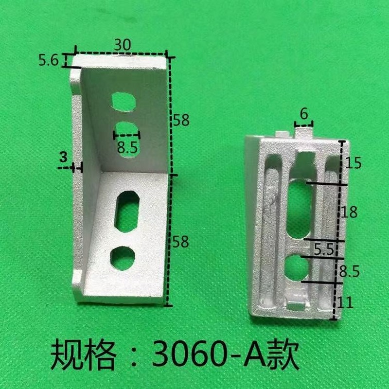 Aluminum 3060 Corner Bracket Fittings Corner Angle Bracket for Connector Aluminium Profile CNC Router