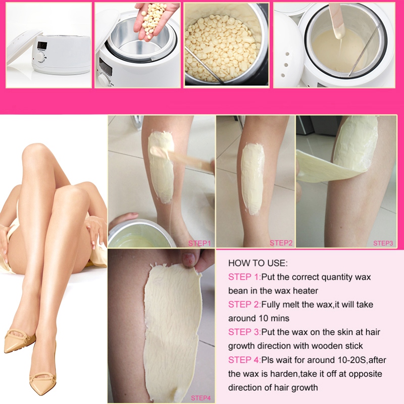 Depilatory Wax Heater Electric Epilator Hair Removal Device Waxing Kit Men Women Wax Machine Wax for Depilation Wax Dipping Pot