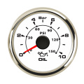 52mm Stainless Steel Oil Pressure Gauge Waterproof Boat Car Fuel Pressure Meter 5Bar/10Bar with 7 Colors Backlight