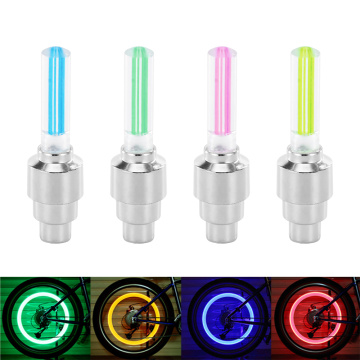 2 Pcs Car Lights Neon Lights Air Cover Tire Rim Valve Wheel Stem LED Lamp Flash Color Tyre Wheel Valve Cap Light Car Tire Valve