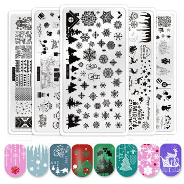 Special for Christmas Nail Plate Printing Template Nail Decoration Printing Mold Stamping Nail Templates Nail Stamper