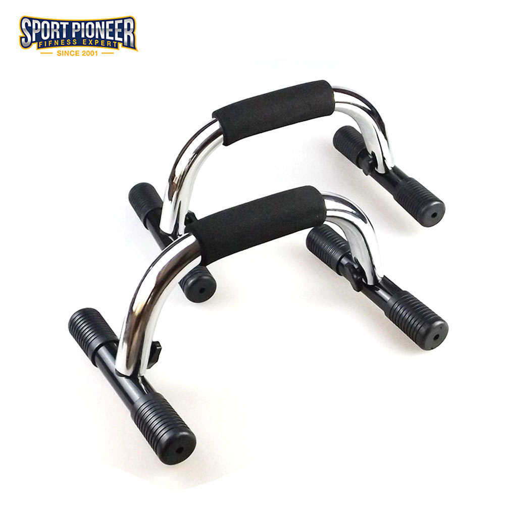 Chromed metal push up bar Push-Ups Stands Bars to strengthen arm chest muscles traning