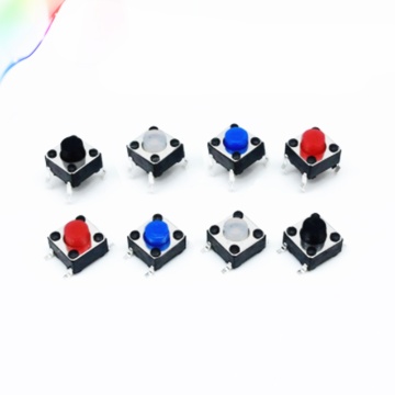 50pcs Free shopping 6*6*5 mm Silicone Tact Switch Push Button DIP & SMD Switches 6x6x5