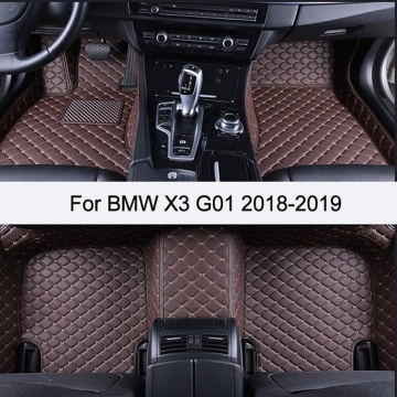Custom Car Floor Mats For BMW X3 G01 2018-2019/ PU leather Auto Accessories Waterproof Mats Non-slip Car Carpet