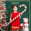 Christmas decorations red and white canes store layout props dress up supplies gifts photo studio shooting scene pendant