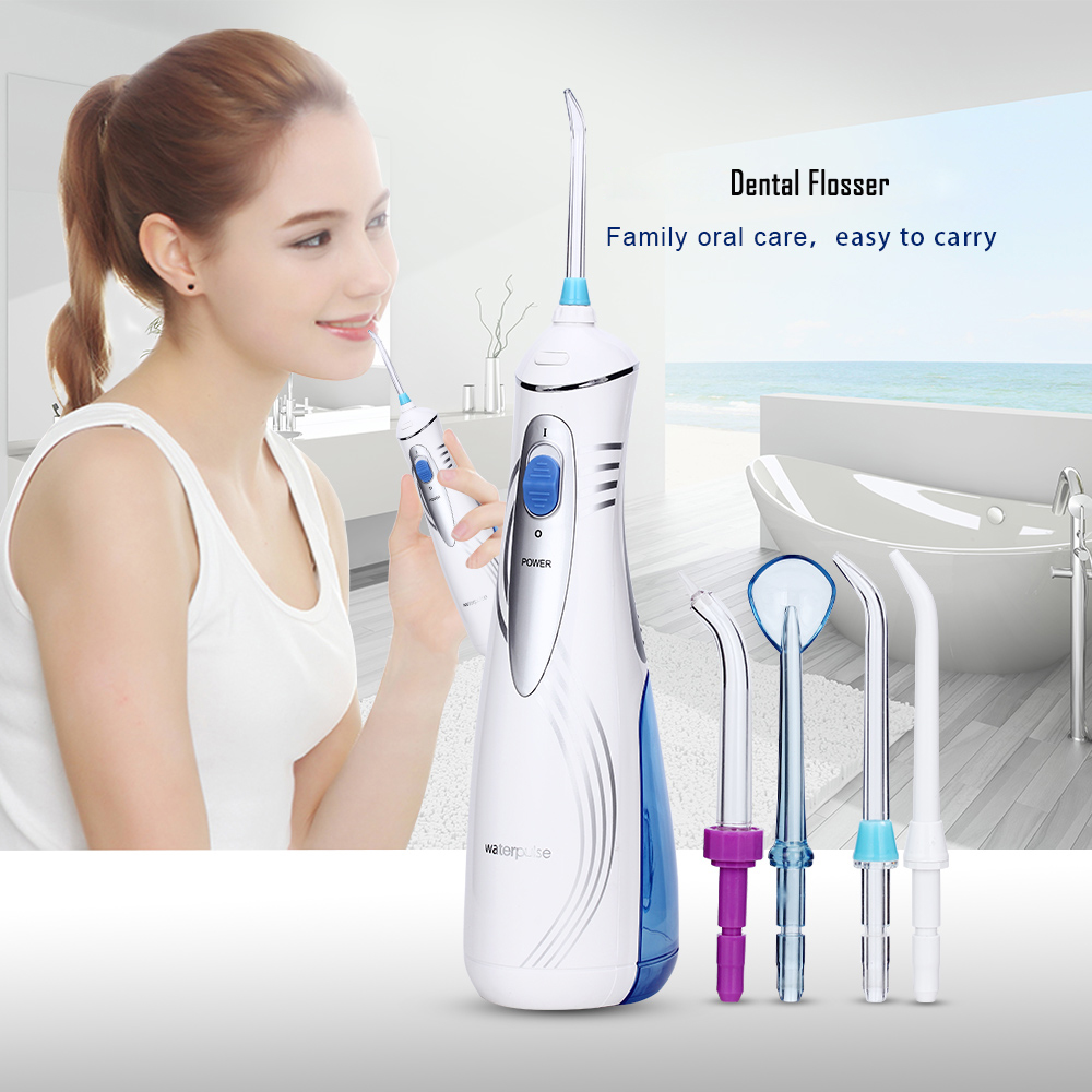 Waterpulse V500/V400P/V400 Oral Irrigator Portable Cordless With Travel Case Rechargeable Battery Water Flosser Teeth