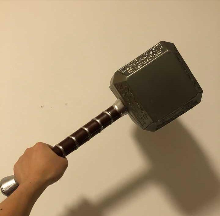 [New] 1: 1 Simulation 44cm The Thor hammer mjolnir model toy adult cosplay costume party model toy collection