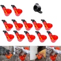 12Pcs Feed Automatic Bird Coop Poultry Chicken Fowl Drinker Water Drinking Cups Livestock Drinking Cup Poultry Tools (12 Pcs)