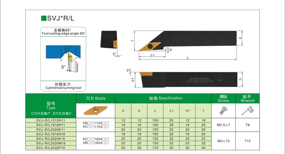 BEYOND SVJBR 1010 SVJBR1212H11 SVJBR1616H11 lathe turning tools External tool holder carbide inserts VBMT SVJBR2020K11 SVJBR2525