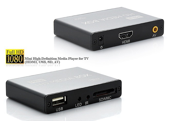 Full HD 1080P USB External Media Player With HDMI SD Media Box Support MKV H.264 RMVB WMV HDD Media Player for car HDDK7
