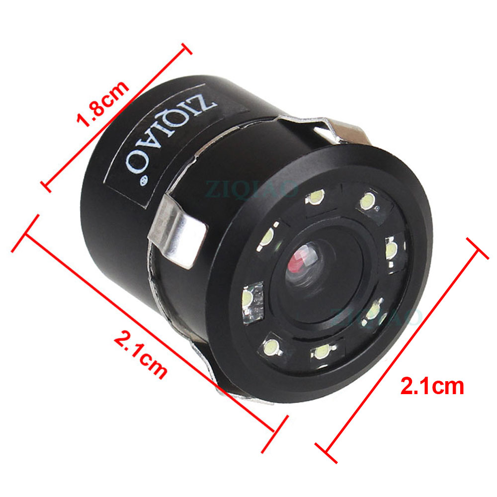 ZIQIAO Car Reversing Rear View Camera 8 LED Night Vision Parking Backup Camera HS017