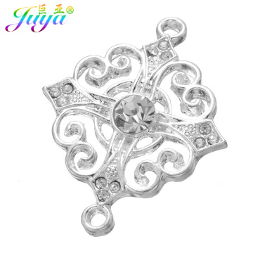 Juya 10pcs DIY Gold/Silver Color Religious Cross Catholicism Charms Connector Accessories For Handmade Christian Jewelry Making