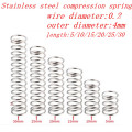 20pcs/lot 0.2*4*5/10/15/20/25/30/35/40/45/50mm 0.2mm Stainless Steel Micro Small Compression spring OD 4mm