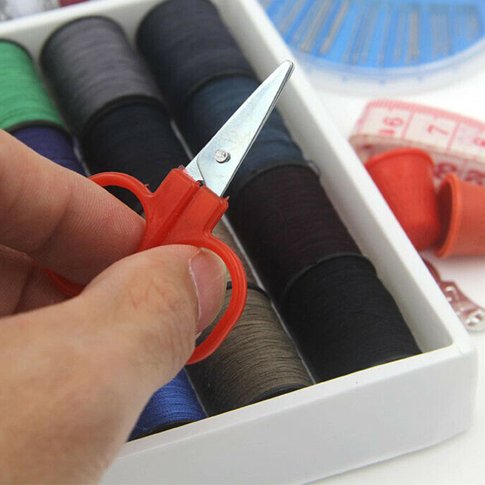 64 Rolls Sewing Machine Line Thread Spool Set Bobbin Cotton Reel Needle Tape Kit Sewing Machine Line Kit Metal And Plastic