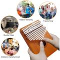 Kalimba-17 Keys Cartoons Thumb Piano, Perfect Christmas Gift for Kids and Adult Ancient Mbira Finger Mbira Made with Solid Wood