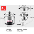 New Efficient Electric Rice Cooker 3/4L stainless steel Heating Pressure Cooker Soup Cake Maker Multicooker Kitchen Appliances