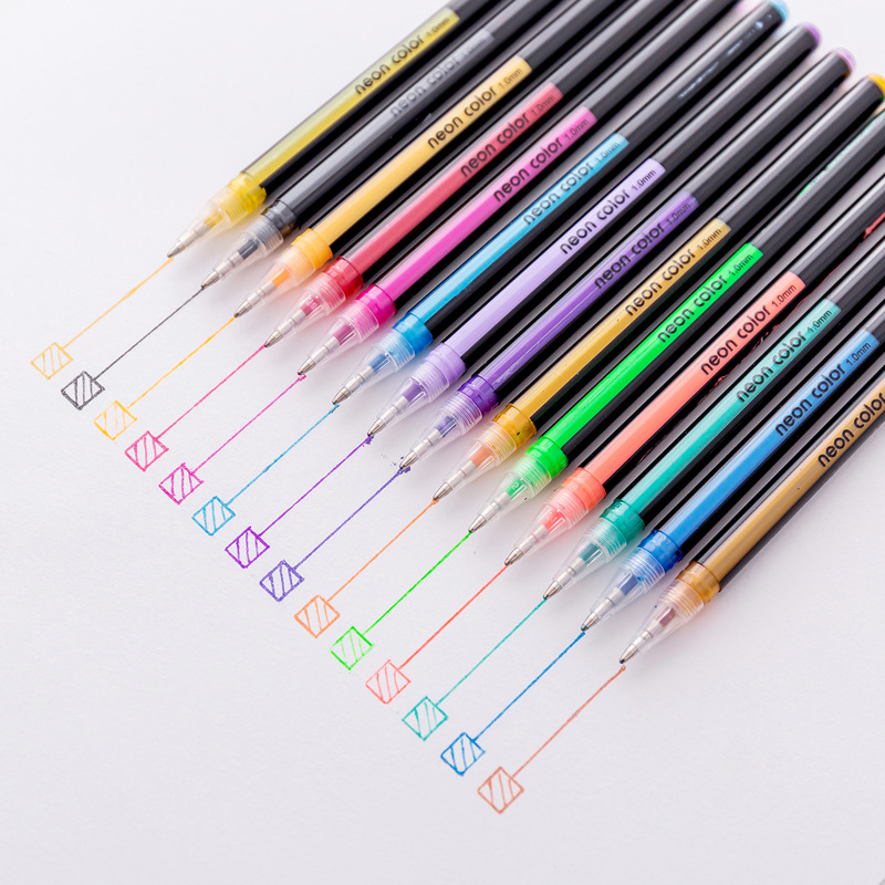 48/36/24 Colors Gel Pen Set Glitter Gel Pen Highlighter Pen For Writing Drawing Doodling Art Markers School Stationery
