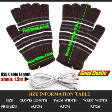 USB Heated Gloves Winter Thermal Hand Warmer Electric Heating Glove Battery Powered Thermal Waterproof For Motorcycle Ski Gloves