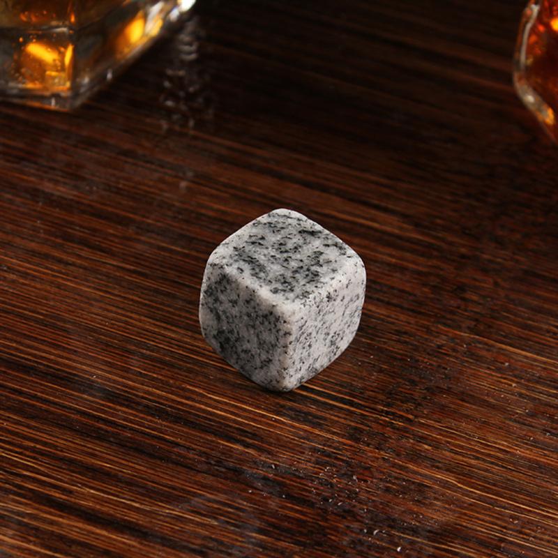 6 Pcs Gray Wiskey Ice Wine Stone Beverage Chilling Rocks For Whiskey And Other Beverages Barware Coolers Tool