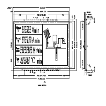 FSTN LCD display for monitoring machine