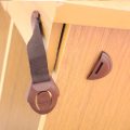 5Pcs Baby safety lock New Brown Cabinet Door Drawers Refrigerator Toilet Safety Locks For Kids Baby