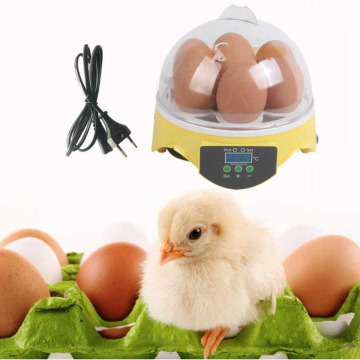 EU Plug 7 Eggs Incubator Poultry Incubator Brooder Automatic Digital Temperature Ducks Chicken Eggs Hatcher Machine