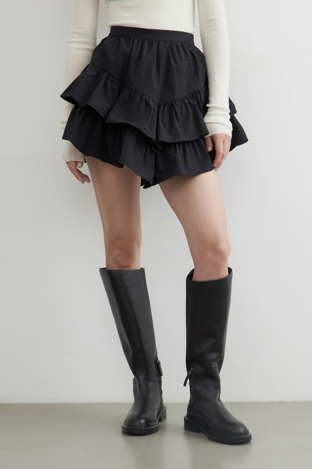 Ruffled Half Body Fluffy Skirt